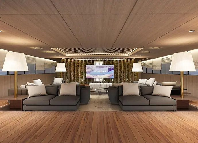 Lounge area with panoramic windows